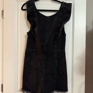 Free People Black Denim Sleeveless Romper